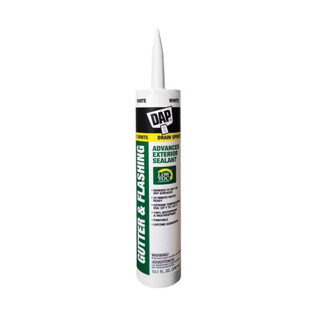Dap White Polymer Advanced Gutter and Flashing Sealant 10.1 oz 01801